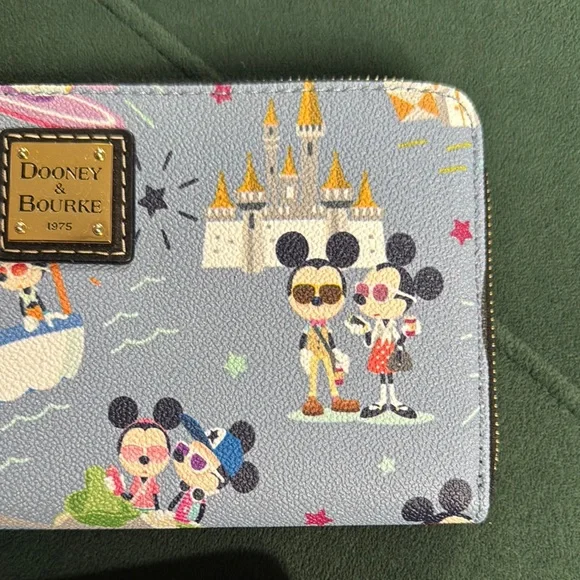 Dooney & Bourke Blue Disney Zip Wallet - Picture 4 of 6